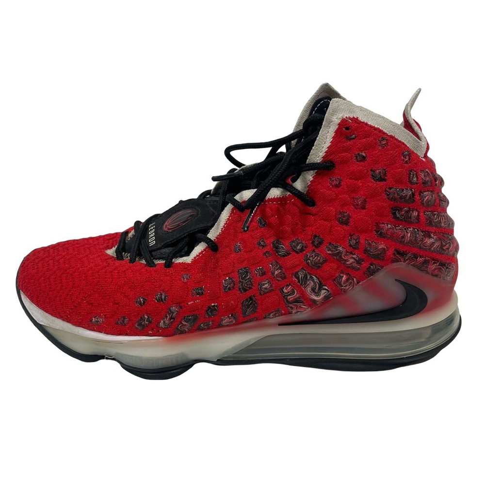 Nike Lebron 17 Uptempo Size 9.5 Red/Black Sneakers (Retail $200)